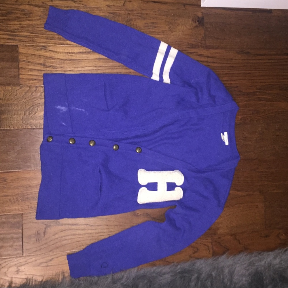 Blue cardigan